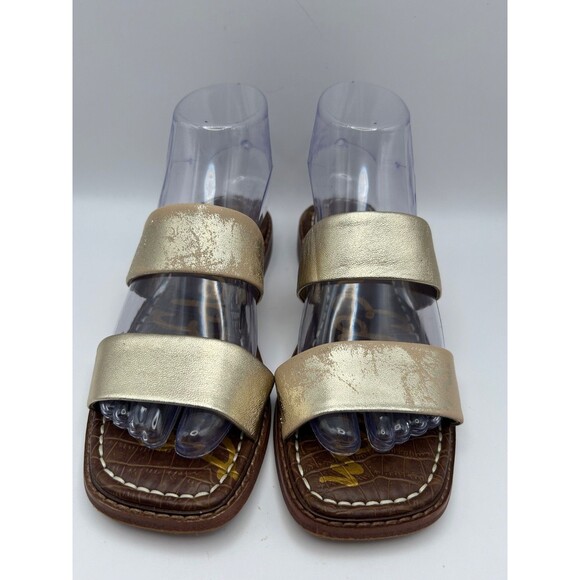 Sam Edelman Women's Haydee Slide Sandals Shoes Gold 5.5 Medium BHFO 9209 - Picture 4 of 7